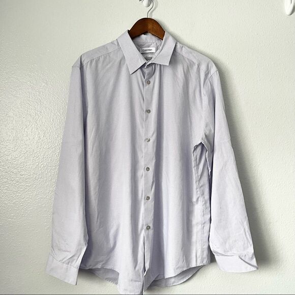 Calvin Klein Men’s Slim Fit Plaid Shirt - Picture 3 of 10